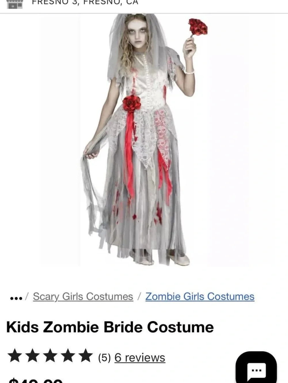 Spirit Zombie Bride Costume - Veil & Dress